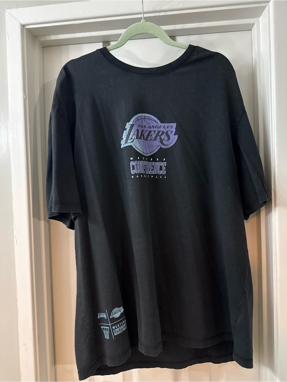 Primark Black Los Angeles Lakers Graphic Short Sleeve Tee